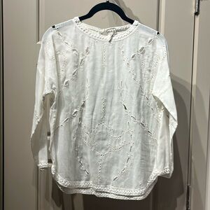 IRO white Eyelet blouse